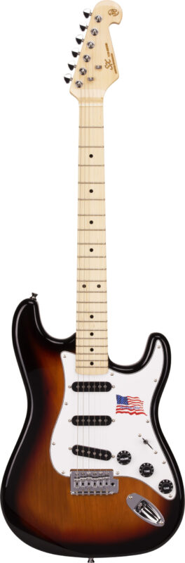 SX Ash Series Electric Guitar - 3 tone sunburst